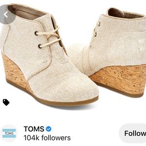 TOMS Natural Metallic Dessert Bootie